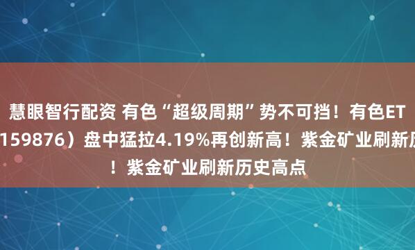 慧眼智行配资 有色“超级周期”势不可挡！有色ETF华宝（159876）盘中猛拉4.19%再创新高！紫金矿业刷新历史高点